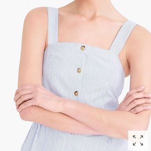 J crew Button-front dress in seersucker